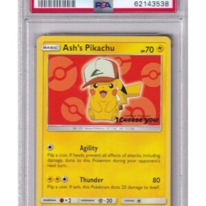 Ash's Pikachu SM109 PSA 8