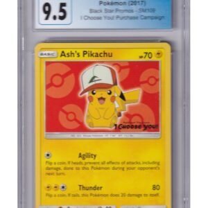 Ash's Pikachu SM109 cgc 9.5