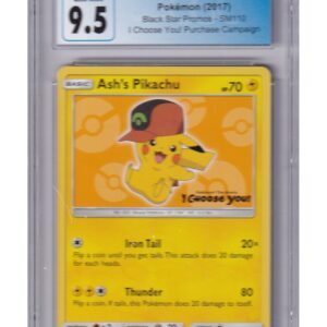 Ash's Pikachu SM110 cgc 9.5