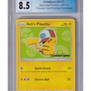 Ash's Pikachu SM112 CGC 8.5