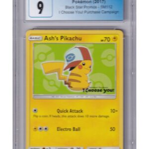 Ash's Pikachu SM112 CGC 9