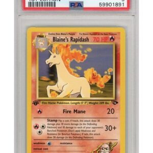 Blaine's Rapidash 33/132 1st Edition PSA 9
