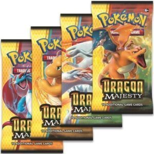 Booster Pack full artwork set (4 stk.) fra S&M Dragon Majesty.