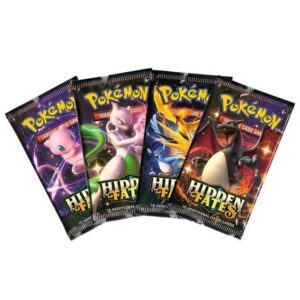 Booster Pack full artwork set (4 stk.) fra S&M Hidden Fates