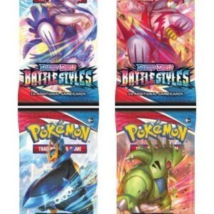 Booster Pack full artwork set (4 stk.) fra SWSH Battle Styles.