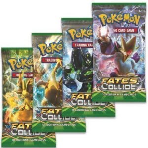 Booster Pack full artwork set (4 stk.) fra XY Fates Collide.