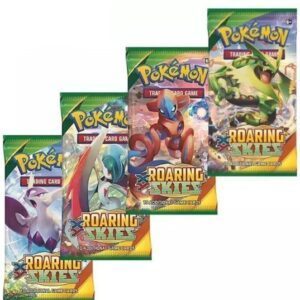 Booster Pack full artwork set (4 stk.) fra XY Roaring Skies.