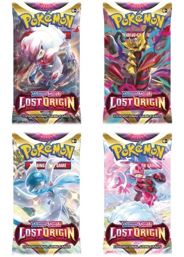Booster Pack full artwork set (4 stk.) fra SWSH Lost Origin
