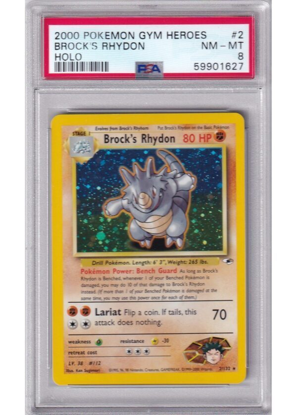 Brock's Rhydon - 2/132 - PSA 8