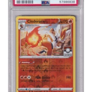 Cinderace Pokémon LEAGUE Stamp 034/202 Reverse Foil PSA 10