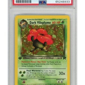 Dark Vileplume 13/82 1st Edition PSA 8