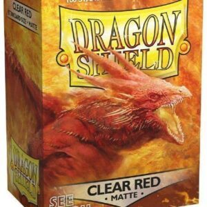 Dragon Shield matte (Gennemsigtig rød) Deck Protector Sleeves 100 stk. top-loading (63x88mm)