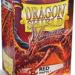 Dragon Shield matte (Rød) Deck Protector Sleeves 100 stk. top-loading (63x88mm)