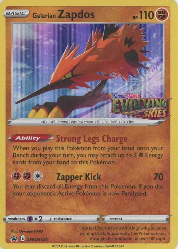 Galarian Zapdos - SWSH124 (Prerelease)