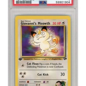 Giovanni's Meowth 74/132 1st Edition PSA 9