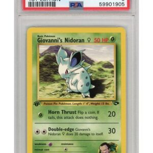 Giovanni's Nidoran &female; 75/132 1st Edition PSA 9