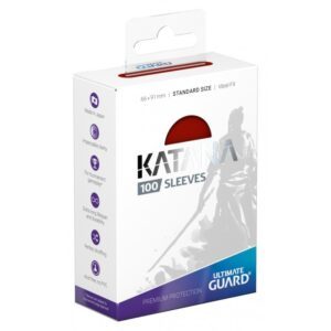 KATANA (rød) Deck Protector Sleeves 100 stk. top-loading (66x91mm)