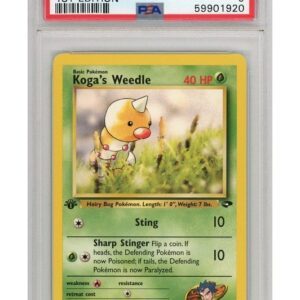 Koga's Weedle 82/132 1st Edition PSA 9