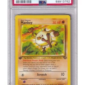 Mankey 55/64 1st Edition PSA 8