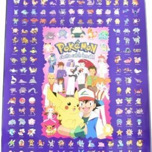 Plakat G - Ash og vennerne samt 150 Kanto pokemon