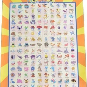 Plakat H - De første 150 pokemon (Kanto region)
