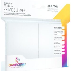 Prime standart (Hvid) Deck Protector Sleeves 100 stk. top-loading (66x91mm)
