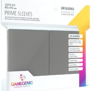Prime standart (Mørkegrå) Deck Protector Sleeves 100 stk. top-loading (66x91mm)