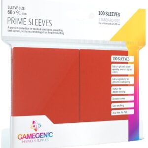 Prime standard (Rød) Deck Protector Sleeves 100 stk. top-loading (66x91mm)