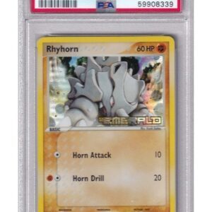 Rhyhorn 62/106 Reverse Foil PSA 8