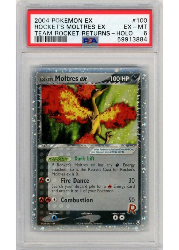 Rocket´s Moltres ex - 100/109 - PSA 6