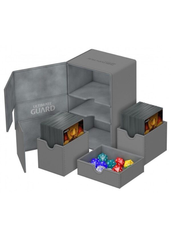 Deck box (Grå) - Twin Flip'n'Tray 160+ XenoSkin™ - Ultimate Guard - Image 2