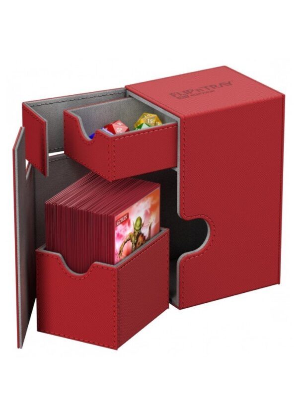 Deck box (Rød) - Flip'n'Tray 80+ XenoSkin™ - Ultimate Guard - Image 2