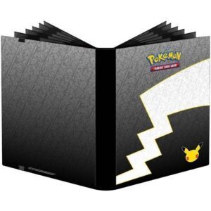 Stor 25 års jubilæum softcover mappe med pokemonmotiv (Pikachu) (9 kort pr. side)