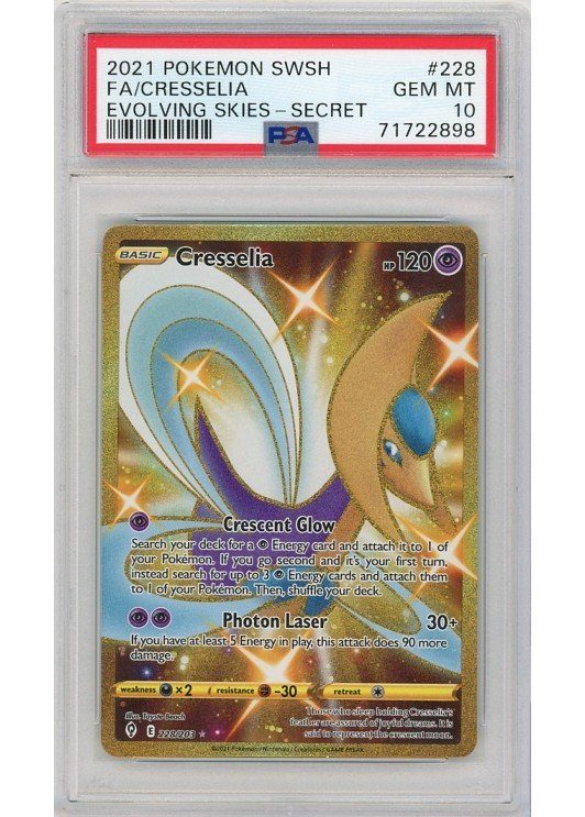 Cresselia - 228/203 - PSA 10 - Pokecards.dk