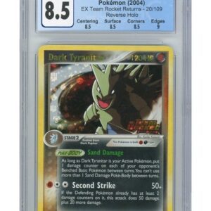 Dark Tyranitar 20/109 Reverse Foil CGC 8.5