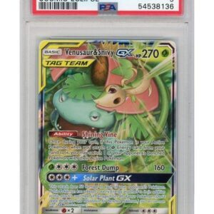Venusaur & Snivy GX 1/236 PSA 9