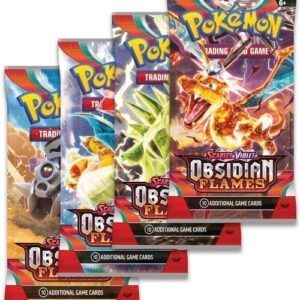 Booster Pack full artwork set (4 stk.) fra SV03 Obsidian Flames