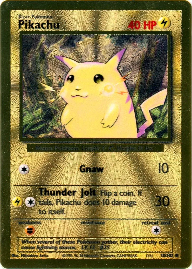 pokemon base set common card 58102 pikachu Mega Dragonite ex Gold Hyper Rare main image 1