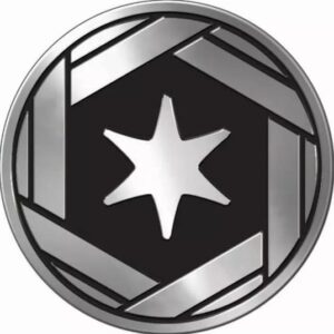 Colorless type symbol Pokemon mønt (Sølv - Mirror Holo) - Stor