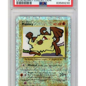 Mankey - 81/110 - Reverse Foil - PSA 9