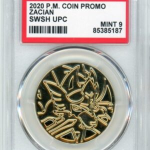 Zacian Pokemon mønt (Guld Metal) PSA 9