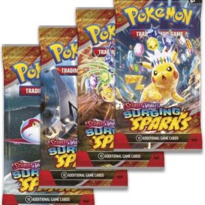 Booster Pack full artwork set (4 stk.) fra SV08 Surging Sparks