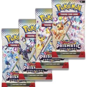 Booster Pack full artwork set (4 stk.) fra SV08.5 Prismatic Evolutions