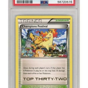 Champions Festival - Top Thirty-Two Stamp - XY91 - PSA 8
