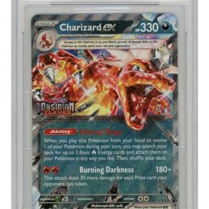 Charizard ex Obsidian Flames Stamp 125/197 JUMBO Kort PSA 10