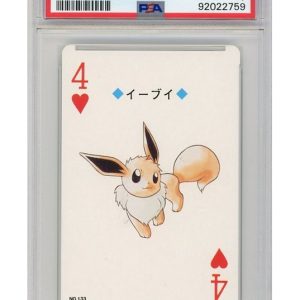 Eevee Hjerter 4 Silver Poker Set 133 PSA 10Eevee Hjerter 4 Silver Poker Set 133 PSA 10 - Bagside