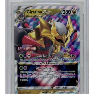 Giratina VSTAR - Lost Origin Stamp - 135/196 - JUMBO Kort - PSA 8