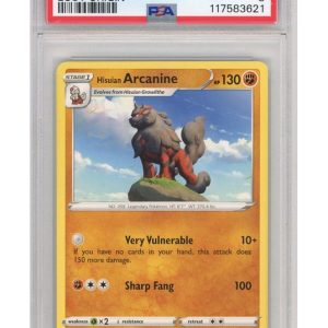 Hisuian Arcanine Non Holo 084/196 PSA 8