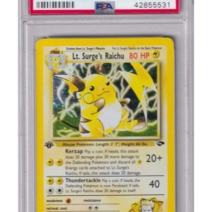 LT. Surge's Raichu 11/132 1st Edition PSA 10