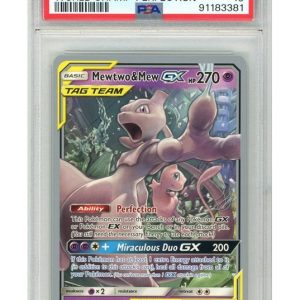 Mew & Mewtwo GX (World Championship 2019 deck) 71/236 PSA 10Mew & Mewtwo GX (World Championship 2019 deck) 71/236 PSA 10 - Bagside